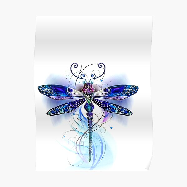 Dragonfly Watercolor Tattoo Stickers for Sale  Redbubble