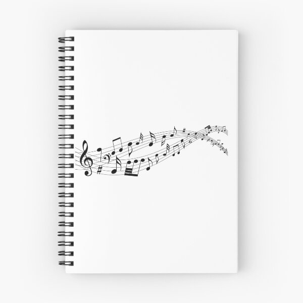 Item preview, Black and White Music Notes Print designed and sold by JoyforU.