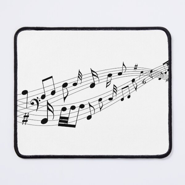Item preview, Black and White Music Notes Print designed and sold by JoyforU.