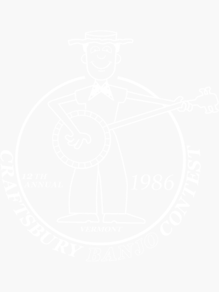 "Craftsbury Banjo Contest" Sticker for Sale by NaomieRitchie Redbubble