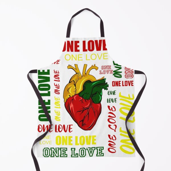 Item preview, One Love Heart - Caribbean Rasta Reggae Music Jamaican designed and sold by DoctorBirdsInk.