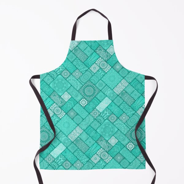 Item preview, Aqua Colors Indian Diagonal Floral Tiles pattern designed and sold by Art-by-Geoff.