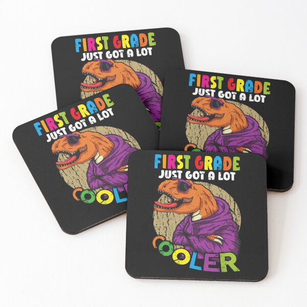 Item preview, First 1st Grade Just Got Cooler Dinosaur Back to School designed and sold by Zulfiqqar.