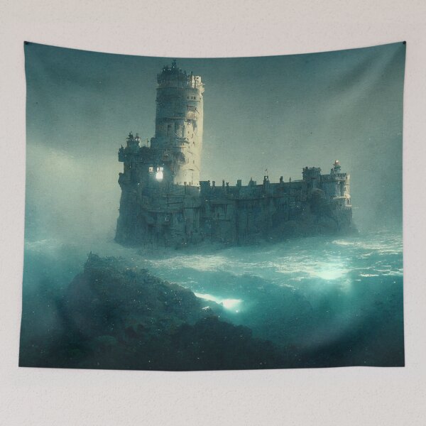 Item preview, Castle On The Ocean designed and sold by FantasyAI.
