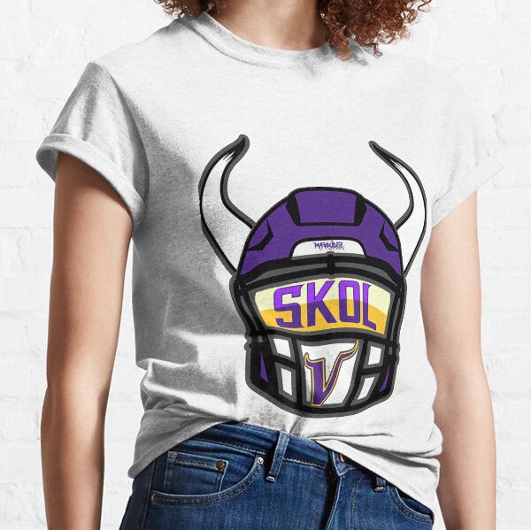 Nfl Team Apparel Minnesota Vikings Tribe Vibe White Tee Shirt