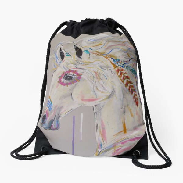 Snow Owl Drawstring Bag