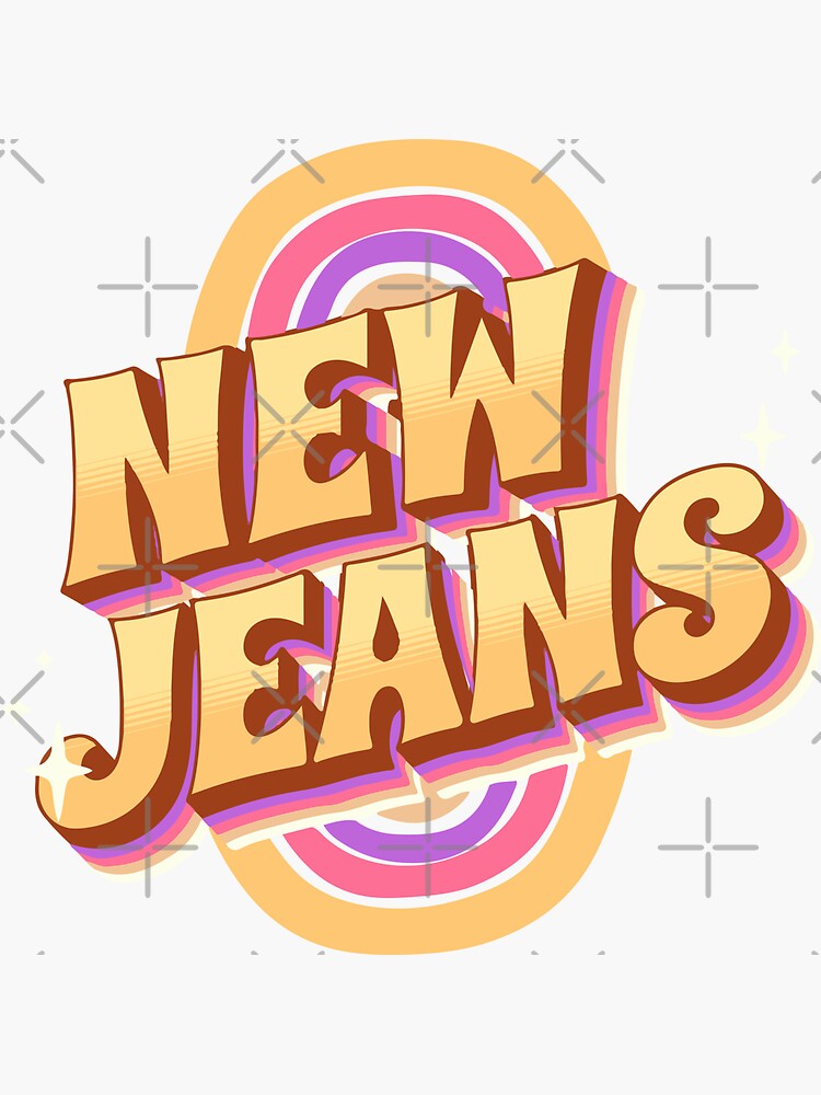 "NewJeans name typography text" Sticker for Sale by Morcawork Redbubble