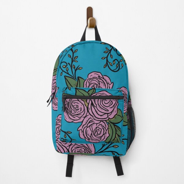 Item preview, Vintage Pink Rose Floral Pattern On Teal designed and sold by GraphicsClub.