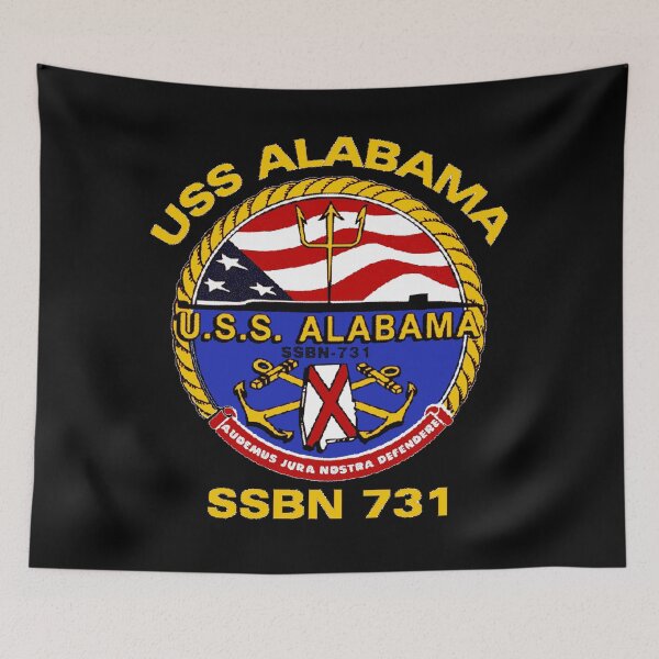 Item preview, USS Alabama (SSBN-731) Crest for Dark Colors designed and sold by Nikki SpaceStuffPlus.