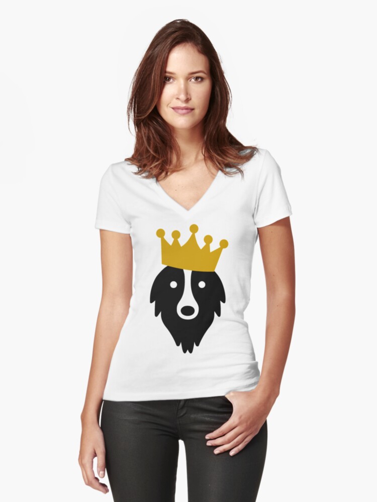 Fitted V-Neck T-Shirt, King Grogl designed and sold by GRoGL Apparel™