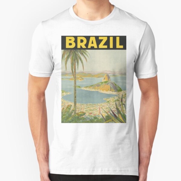 1940s Painting of Brazil Slim Fit T-Shirt