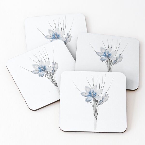 Item preview, Autumn Crocus Flower, Alternative Illustration - Grey and White Rose designed and sold by DaphneKstudio .