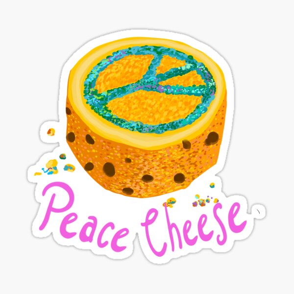 Peace Cheese Sticker