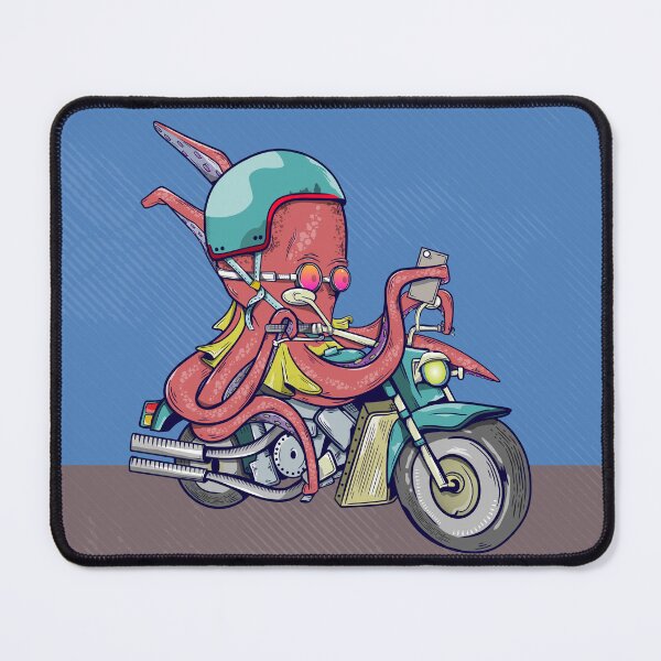 Item preview, Octopus riding a motorcycle designed and sold by piedaydesigns.