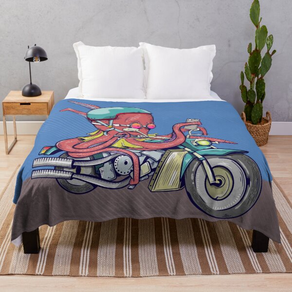 Item preview, Octopus riding a motorcycle designed and sold by piedaydesigns.