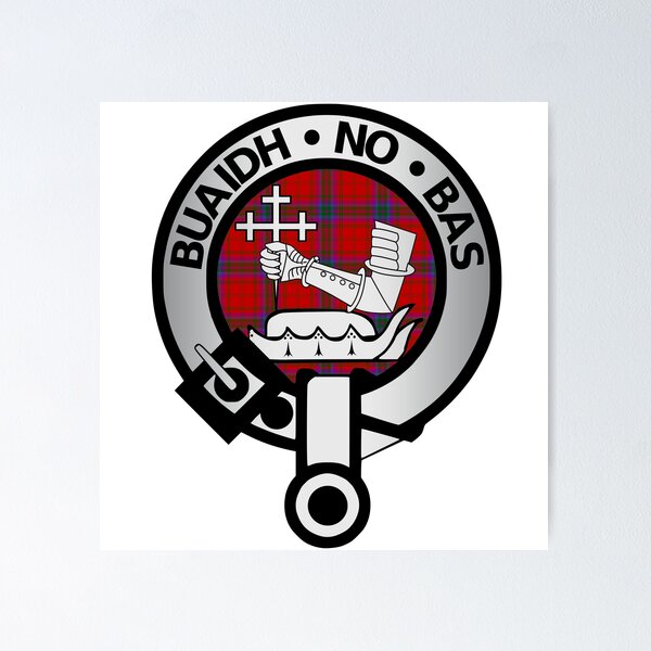 Item preview, MacDougall crest on the clan tartan designed and sold by ScotlandBrave.