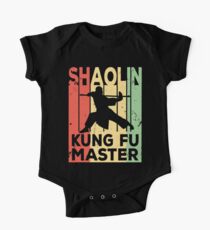 Shaolin Kung Fu Master Vintage Retro Baby Body Kurzarm