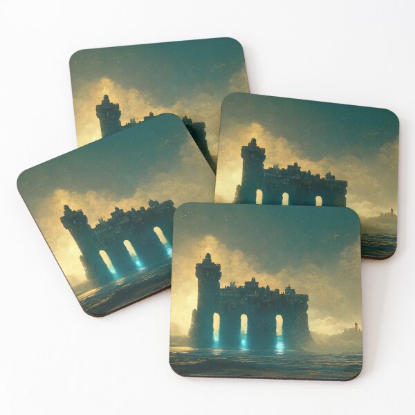Item preview, Remains Of A Castle In The Water designed and sold by FantasyAI.