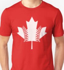 Maple Leaf Baseball (White) Unisex T-Shirt