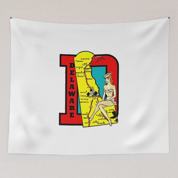 Item preview, Delaware Vintage Travel Decal designed and sold by hilda74.
