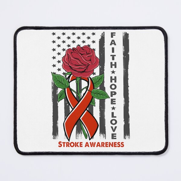 Item preview, Faith Hope Love Stroke Awareness American Flag designed and sold by Kohend.