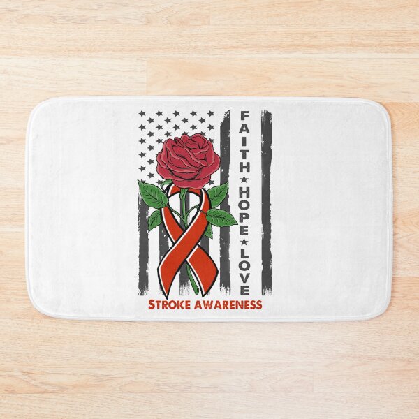 Item preview, Faith Hope Love Stroke Awareness American Flag designed and sold by Kohend.