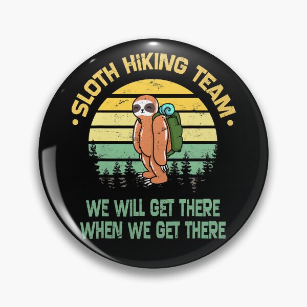 Item preview, Sloth Hiking Team Hiker Camper Funny Retro Vintage designed and sold by BennetJaco.