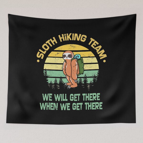 Item preview, Sloth Hiking Team Hiker Camper Funny Retro Vintage designed and sold by BennetJaco.