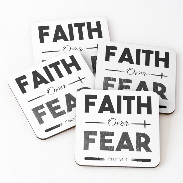 Item preview, Faith Over Fear | Black Text designed and sold by Pemberley-Tees.