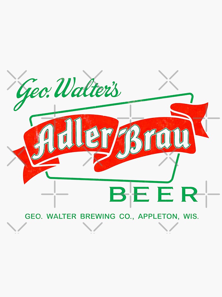 “Vintage Adler Brau Beer 50s 60s " Sticker for Sale by PixelBuilder