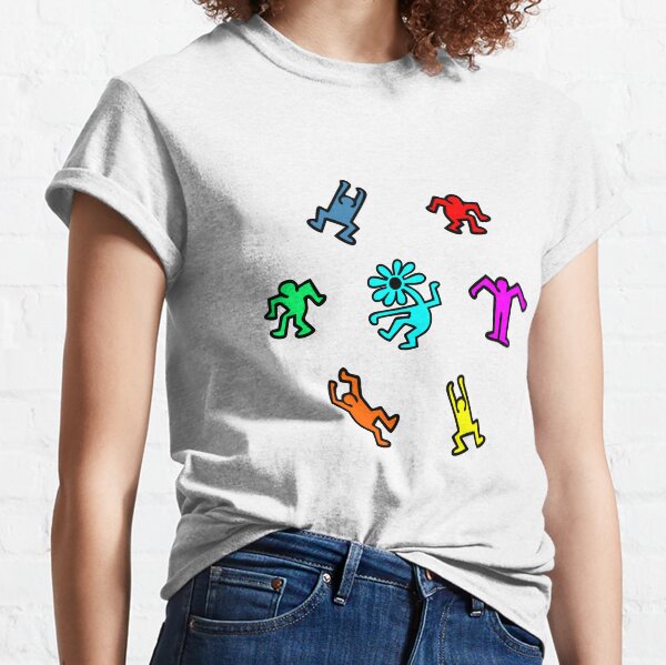 Item preview, people dance flower KIETH colorful HARING pop art  designed and sold by SuneeKeiko.