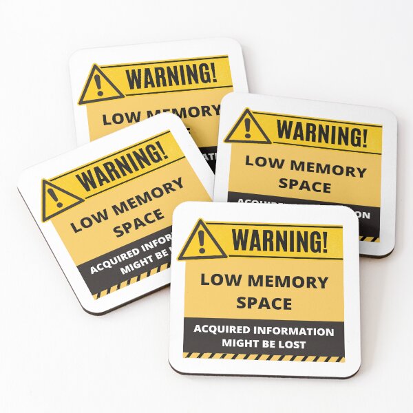 Item preview, Human Warning Label Forgetful Low Memory Space designed and sold by mschubbybunny.