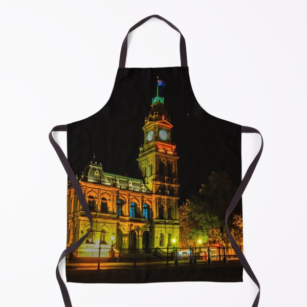 Item preview, Old Bendigo Town Hall and Shamrock Hotel at Night designed and sold by Steven Jodoin.