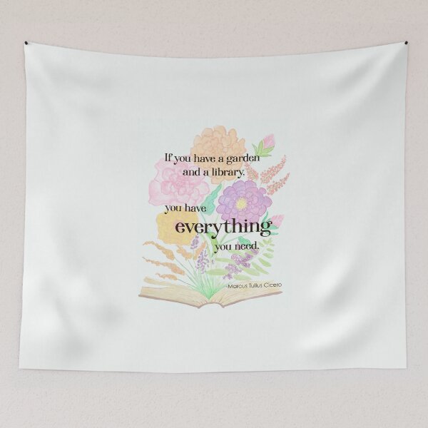 Item preview, Garden and a Library are Everything designed and sold by KateChurches.