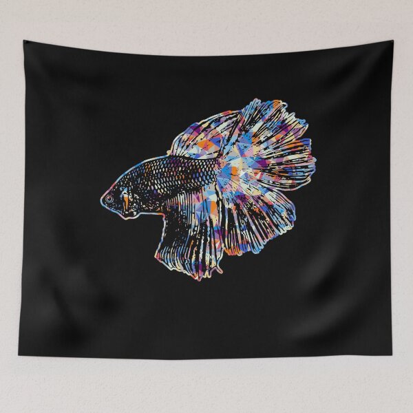 Item preview, Cool And Awesome Betta Fish Geometric designed and sold by UnknownArtistt.