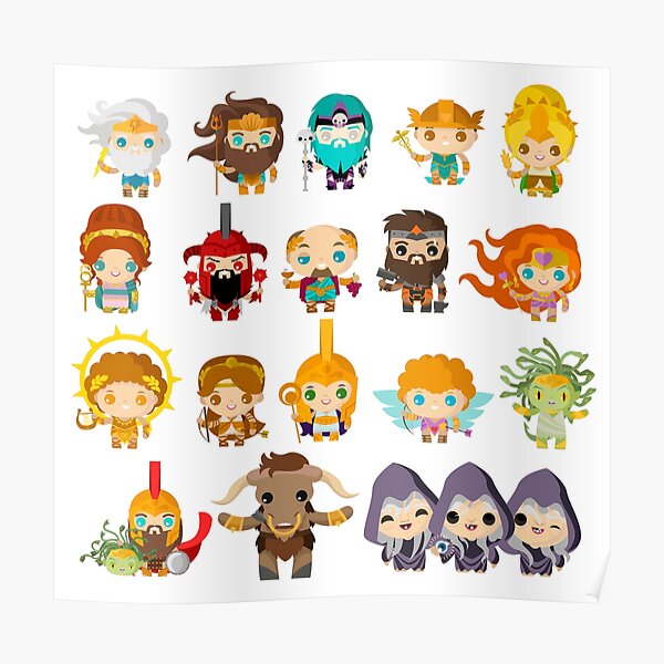 gods and mythological creatures from greek and roman mythology Poster