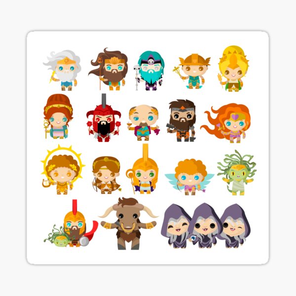 gods and mythological creatures from greek and roman mythology Sticker
