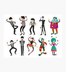 clowns mimes and harlequin Photographic Print
