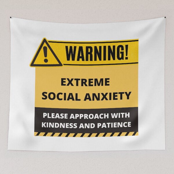 Item preview, Human Warning Label Extreme Social Anxiety designed and sold by mschubbybunny.