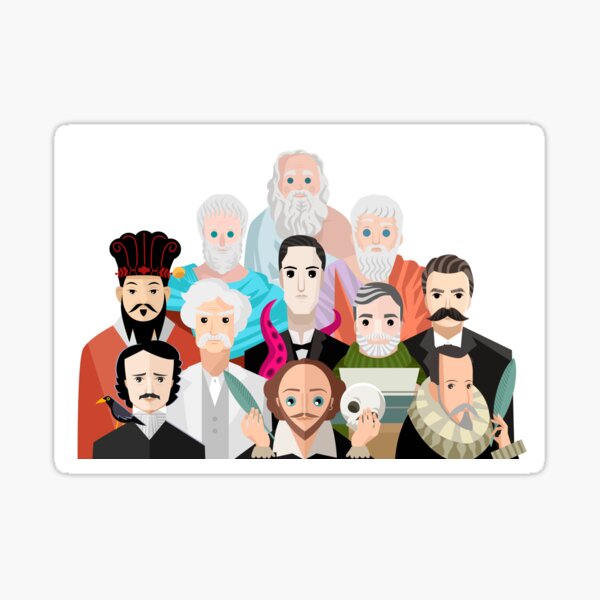 reat philosopher thinkers and writers Sticker