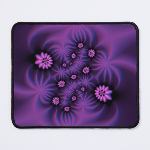 Item preview, Purple Fractal with Pink Flowers designed and sold by Gingezel.