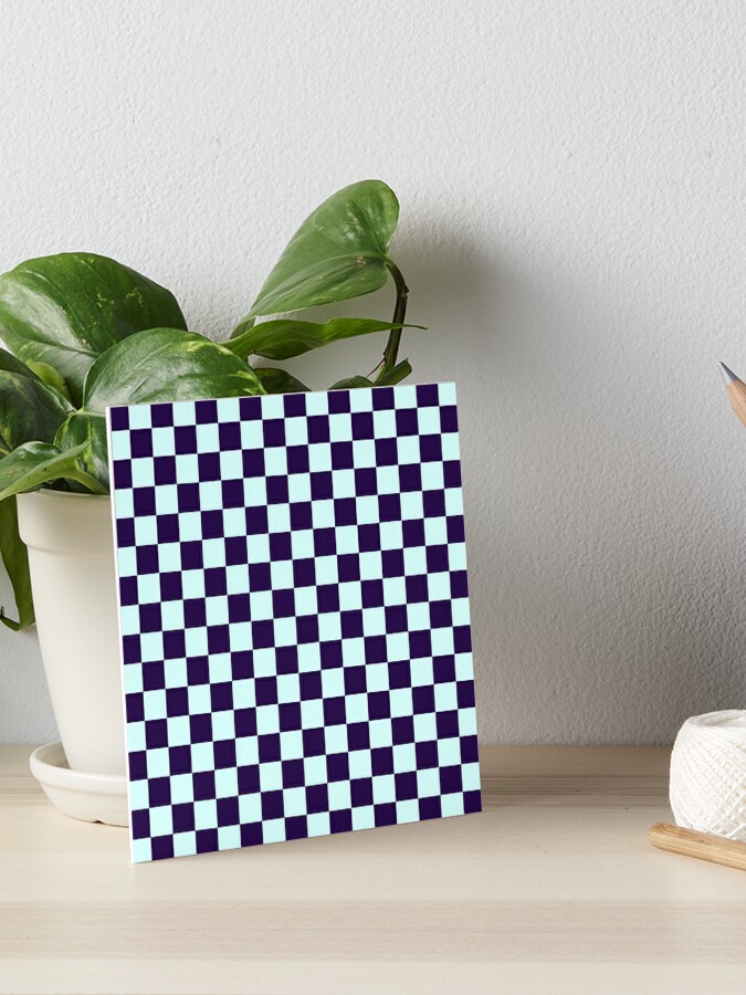 Checker Pattern Squares Black Diamond Shape Light Dark Blue Square  Repeating Patterns Decorative Mosaic Checkered Art Board Print for Sale by  Stephen Scharf