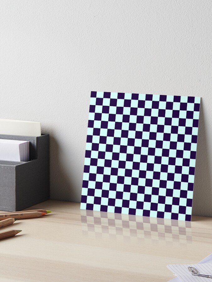 Checker Pattern Squares Black Diamond Shape Light Dark Blue Square  Repeating Patterns Decorative Mosaic Checkered Art Board Print for Sale by  Stephen Scharf