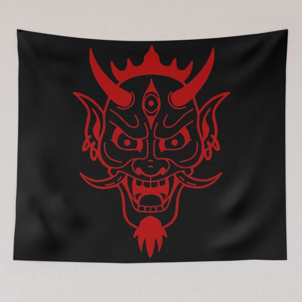Item preview, Red Angry Oni Mask designed and sold by BlkBearyDesigns.