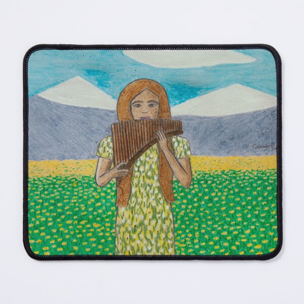 Item preview, Panflute Player in Dandelion Field designed and sold by Caseymakesart.