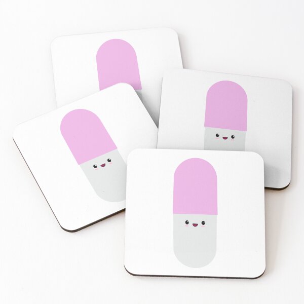Item preview, Happy Pill - Pink designed and sold by hakunamatata72.