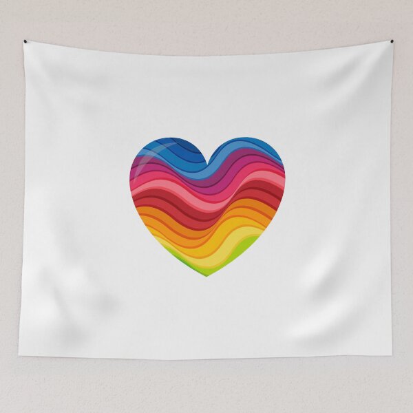 Item preview, Pride Rainbow Wave Heart designed and sold by Eraiszaretuiok.