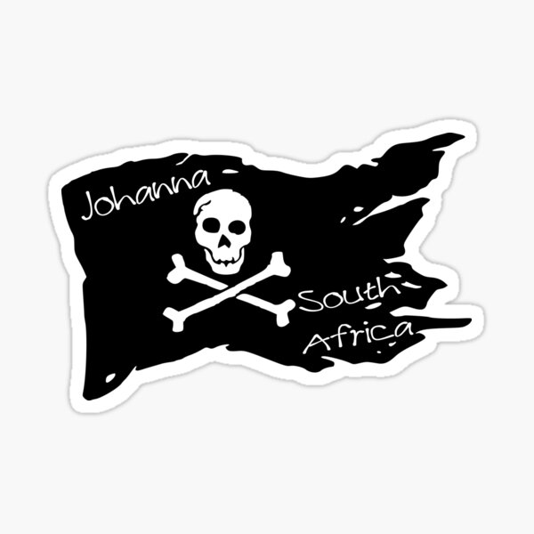 "Flag johanna South Africa Pirate society" Sticker for Sale by