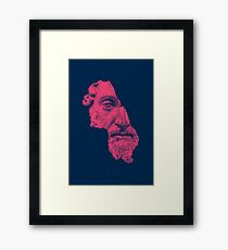 MARCUS AURELIUS ANTONINUS AUGUSTUS / prussian blue / vivid red Framed Print