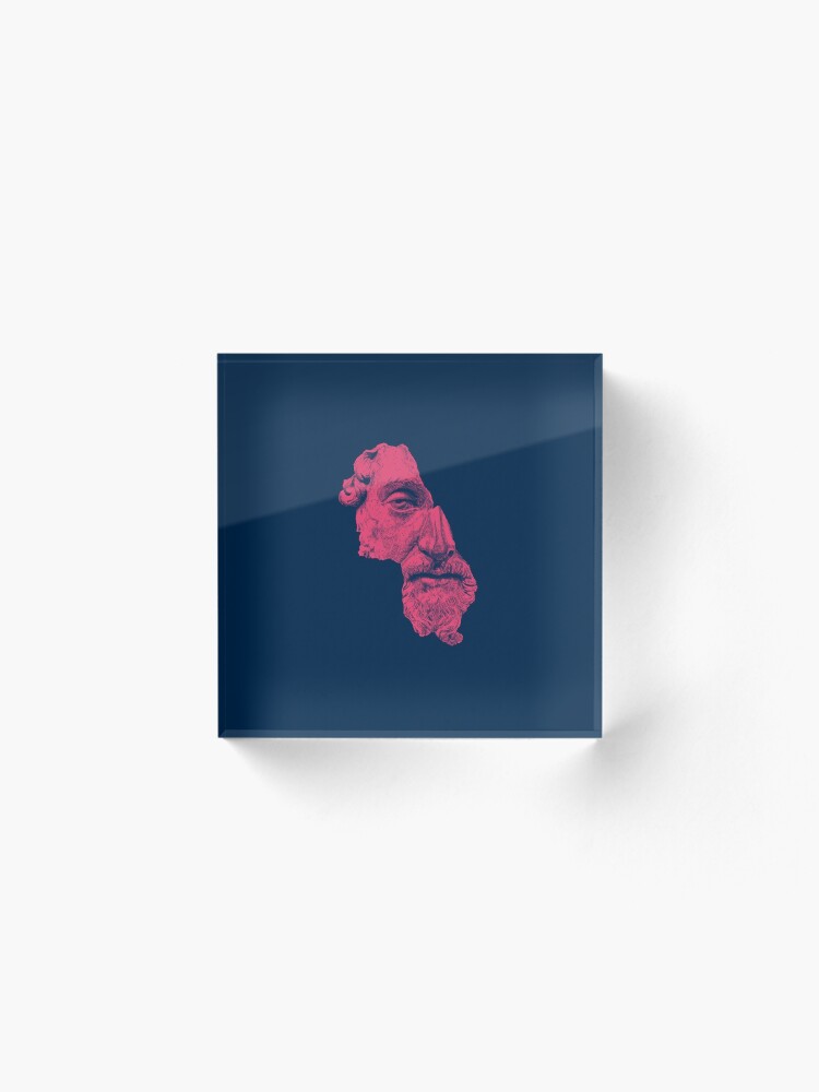 Alternate view of MARCUS AURELIUS ANTONINUS AUGUSTUS / prussian blue / vivid red Acrylic Block